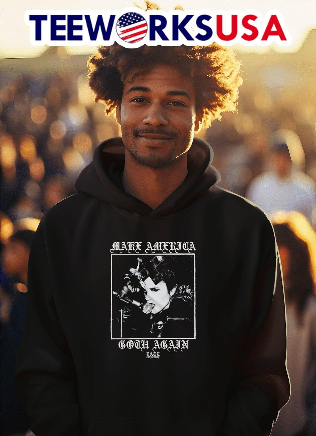 Make America Goth Again - Adult & Kids T-Shirts, Sweatshirts & Hoodies apparel design preview 2