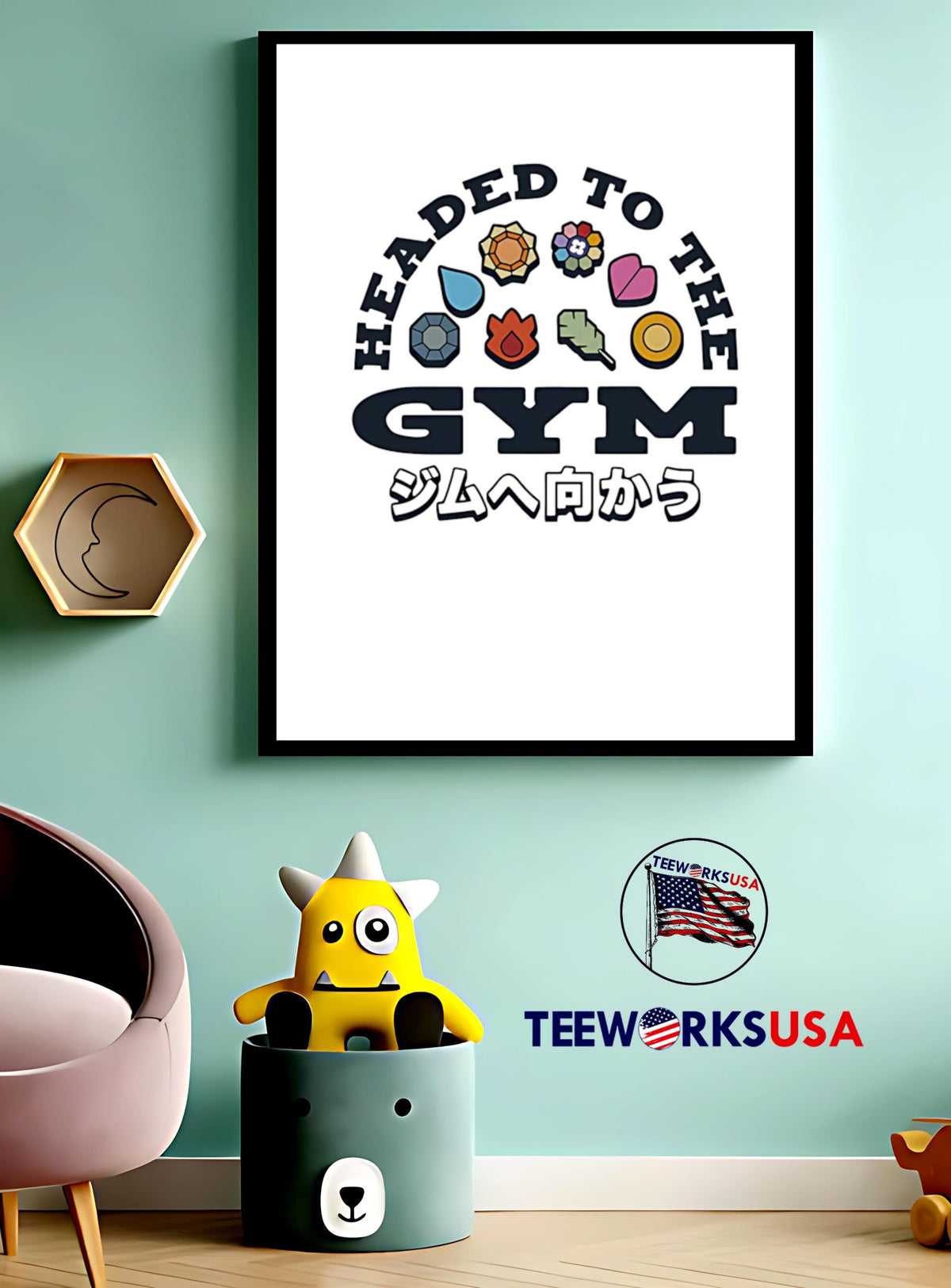 Headed to the Gym JP - Adult & Kids T-Shirts, Sweatshirts & Hoodies apparel design preview 3