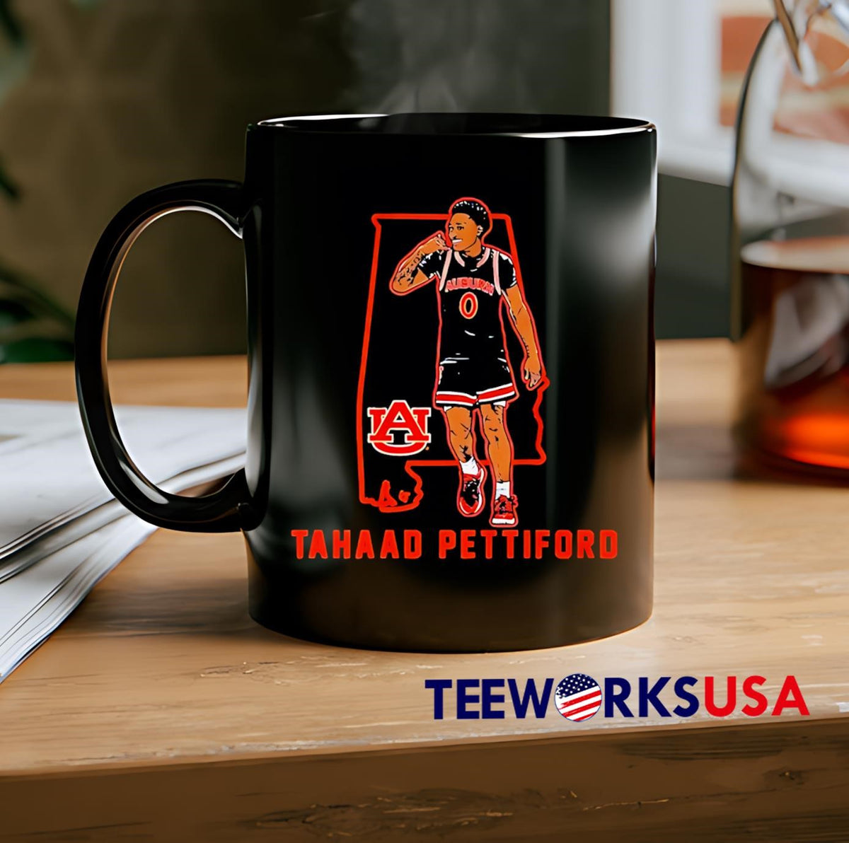 Auburn Basketball Tahaad Pettiford State Star - Adult & Kids T-Shirts, Sweatshirts & Hoodies apparel design preview 2