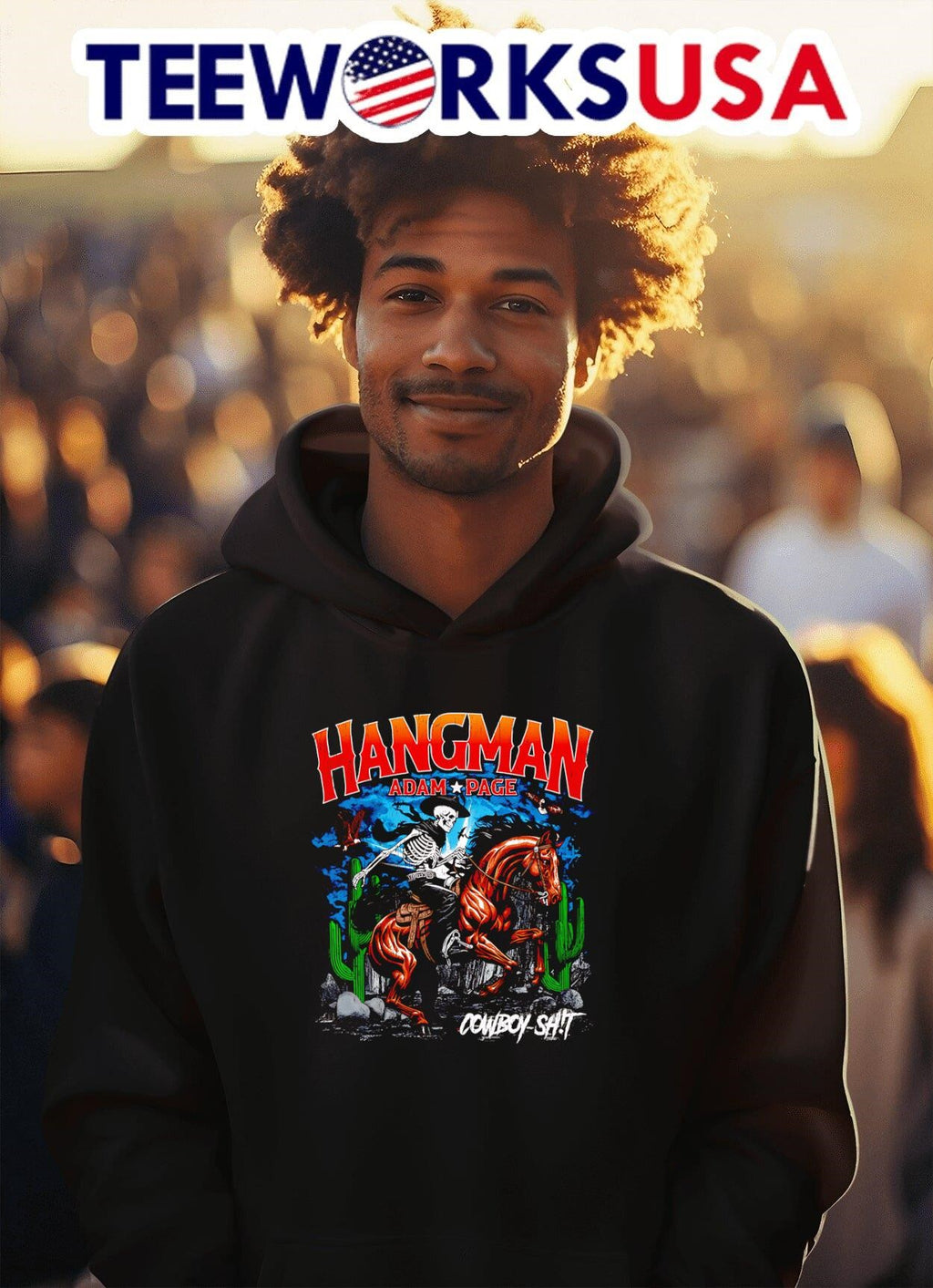 Hangman Adam Page Cowboy Shit Forever - Adult & Kids T-Shirts, Sweatshirts & Hoodies apparel design preview 2