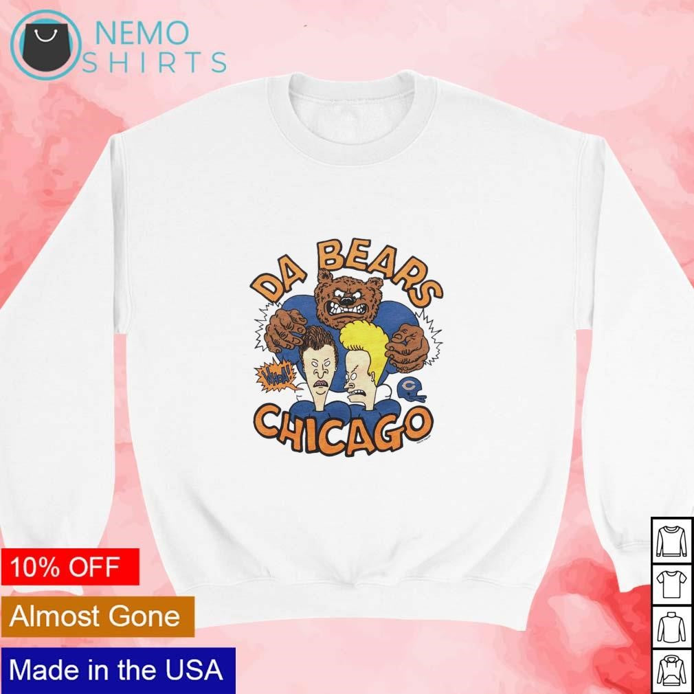 Beavis and Butt-Head vs da Chicago Bears - Adult & Kids T-Shirts, Sweatshirts & Hoodies apparel design preview 3