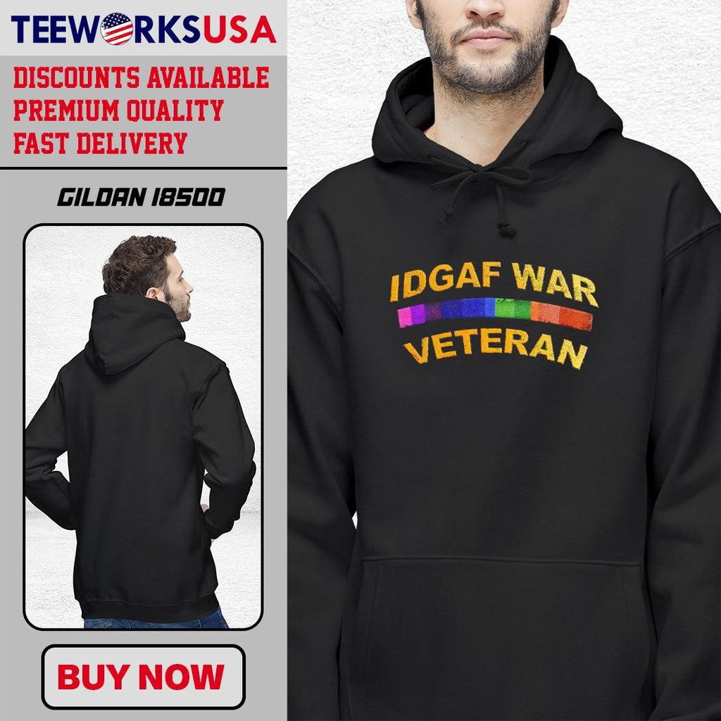 Idgaf War Veteran A Design for the Brave and Free - Adult & Kids T-Shirts, Sweatshirts & Hoodies apparel design preview 2