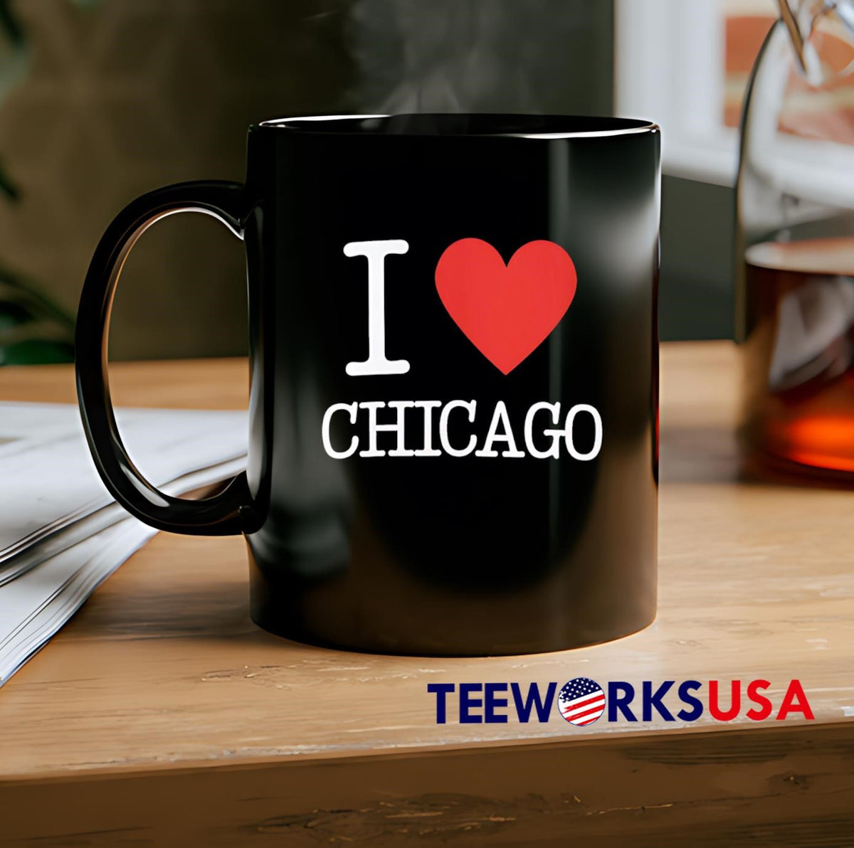 I Love Chicago heart - Adult & Kids T-Shirts, Sweatshirts & Hoodies apparel design preview 2