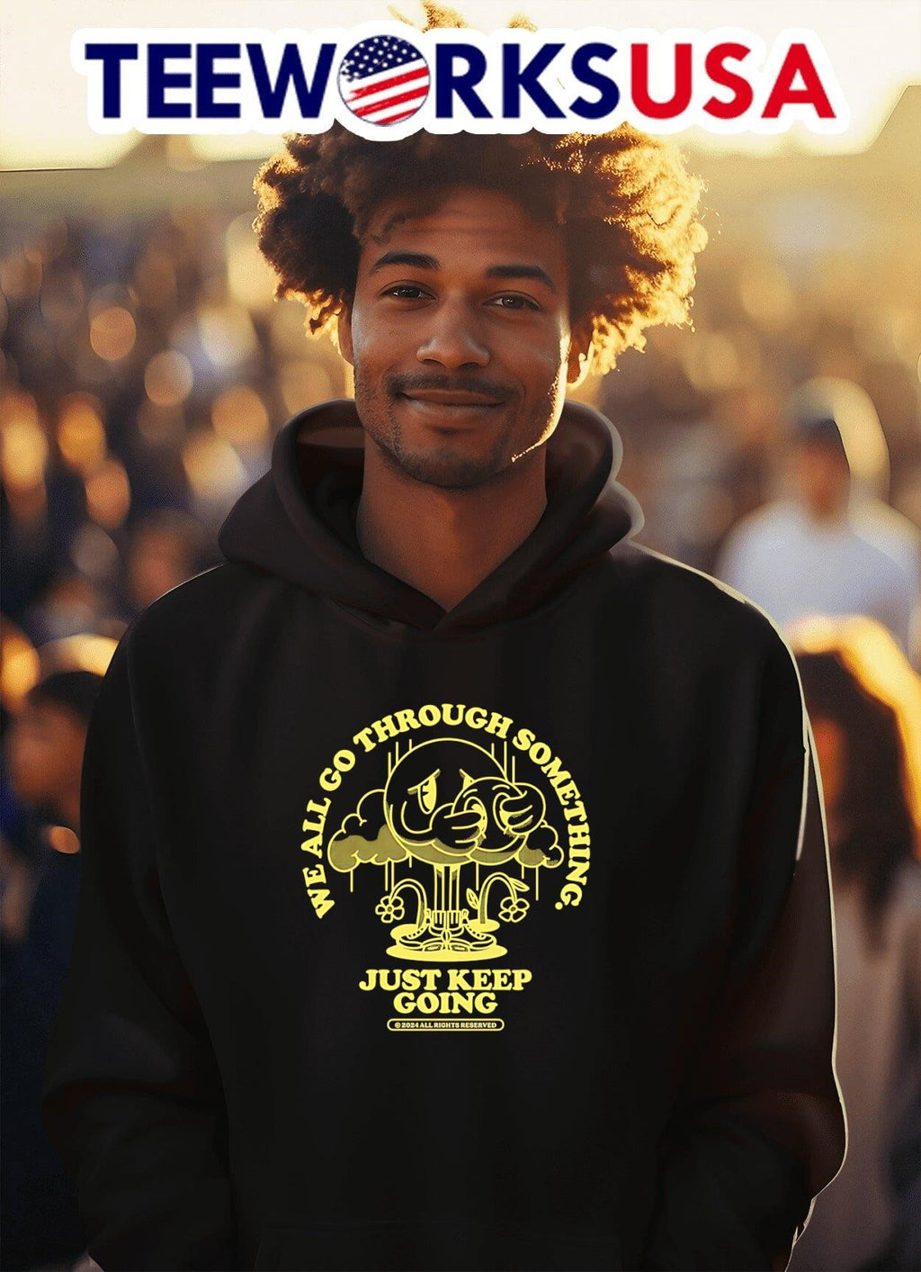 We all go through something just keep going - Adult & Kids T-Shirts, Sweatshirts & Hoodies apparel design preview 2