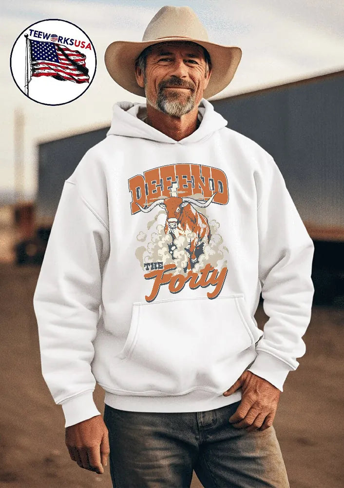 Defend The Forty Longhorn - Adult & Kids T-Shirts, Sweatshirts & Hoodies apparel design preview 3