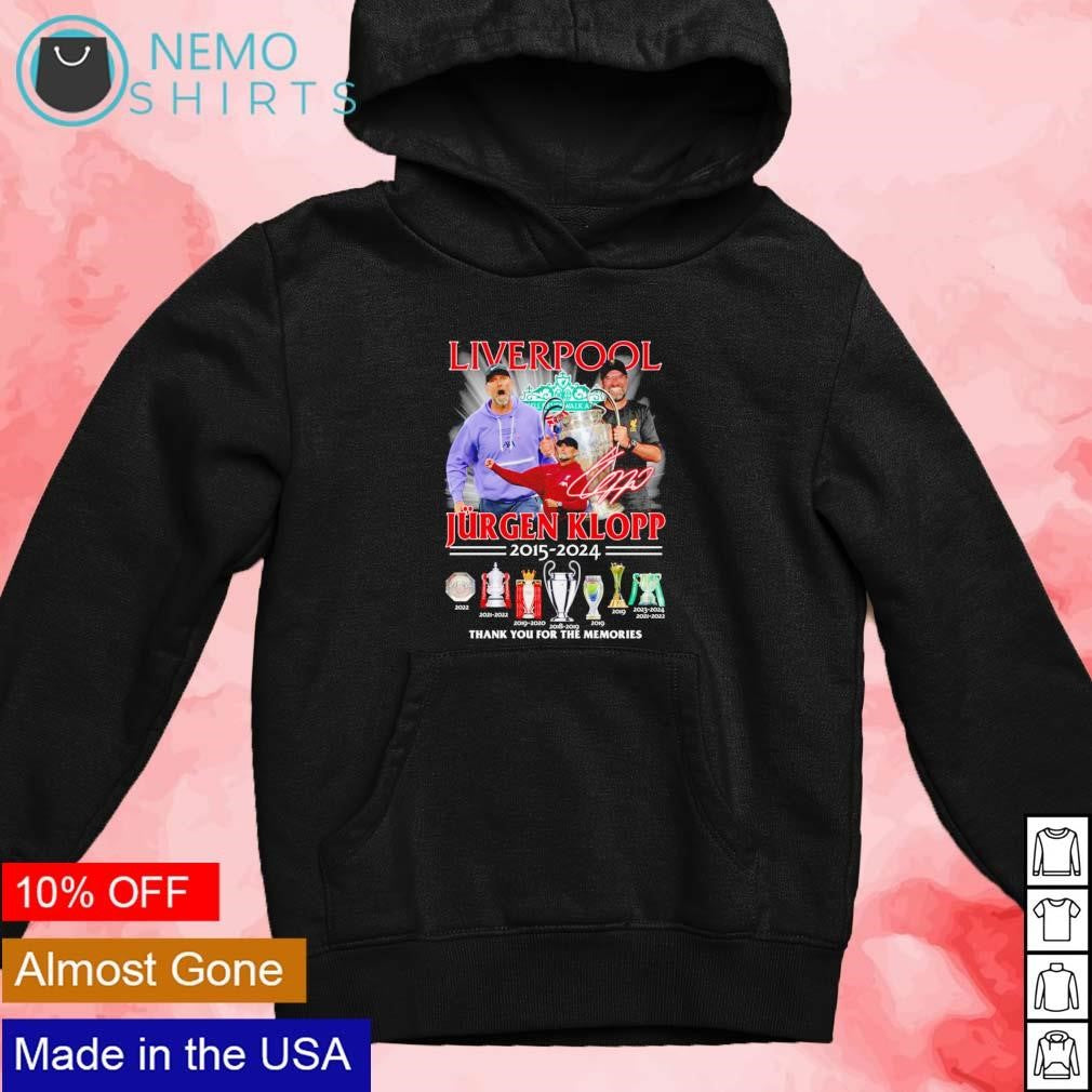 Jurgen Klopp Liverpool FC 2015 2024 thank you for the - Adult & Kids T-Shirts, Sweatshirts & Hoodies apparel design preview 4