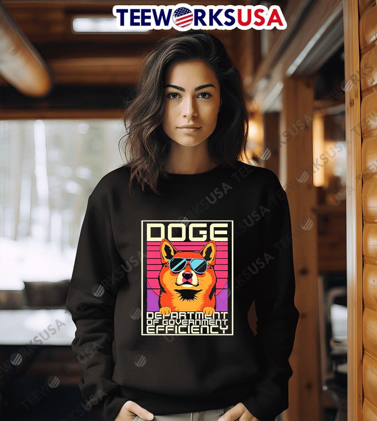 Doge Department Of Government Efficiency vintage - Adult & Kids T-Shirts, Sweatshirts & Hoodies apparel design preview 6