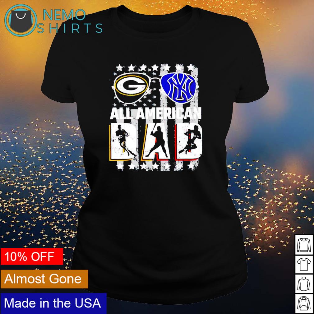Green Bay Packer and New York Yankees all American - Adult & Kids T-Shirts, Sweatshirts & Hoodies apparel design preview 3