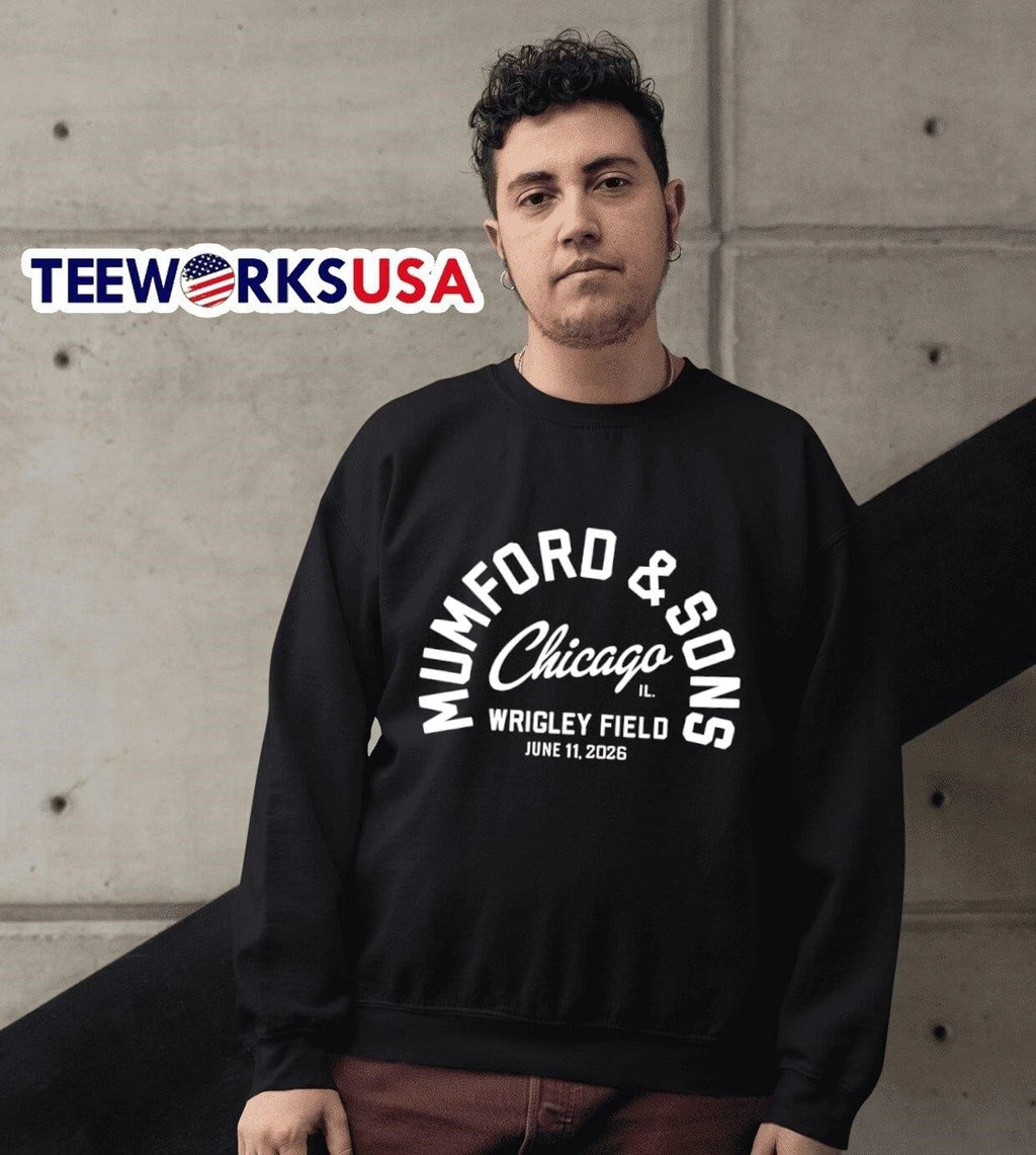 Mumford Sons Chicago IL Wrigley Field June 11 2026 - Adult & Kids T-Shirts, Sweatshirts & Hoodies apparel design preview 6