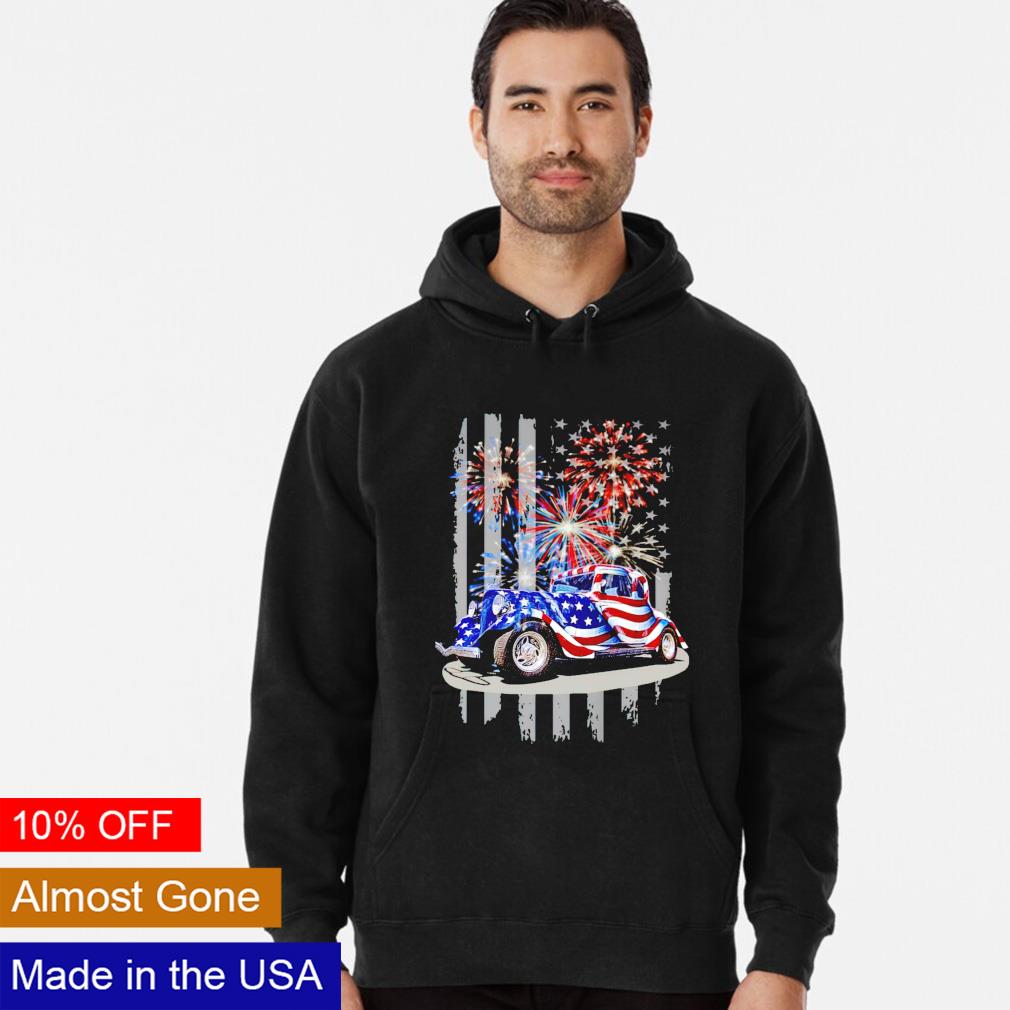 Hot Rod firework happy 4th of July - Adult & Kids T-Shirts, Sweatshirts & Hoodies apparel design preview 2