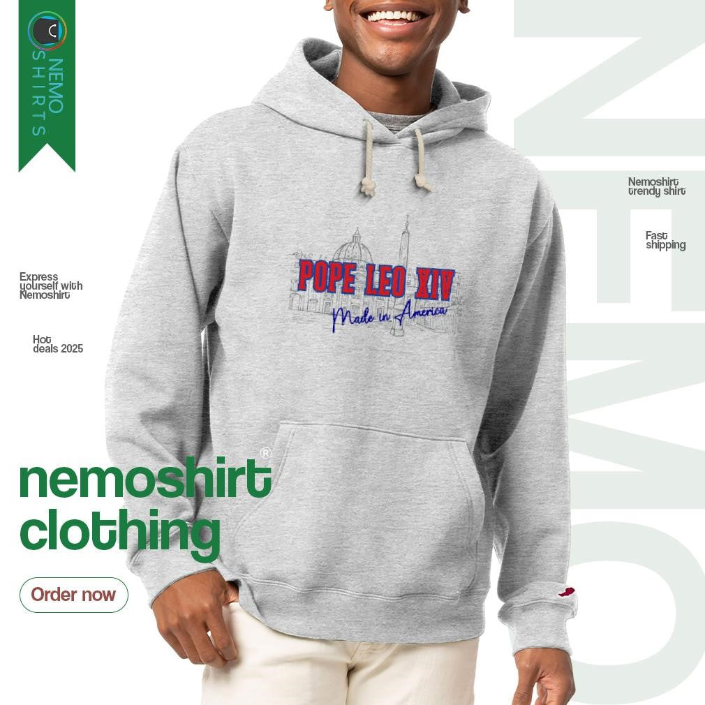 Pope Leo XIV made in America church - Adult & Kids T-Shirts, Sweatshirts & Hoodies apparel design preview 2
