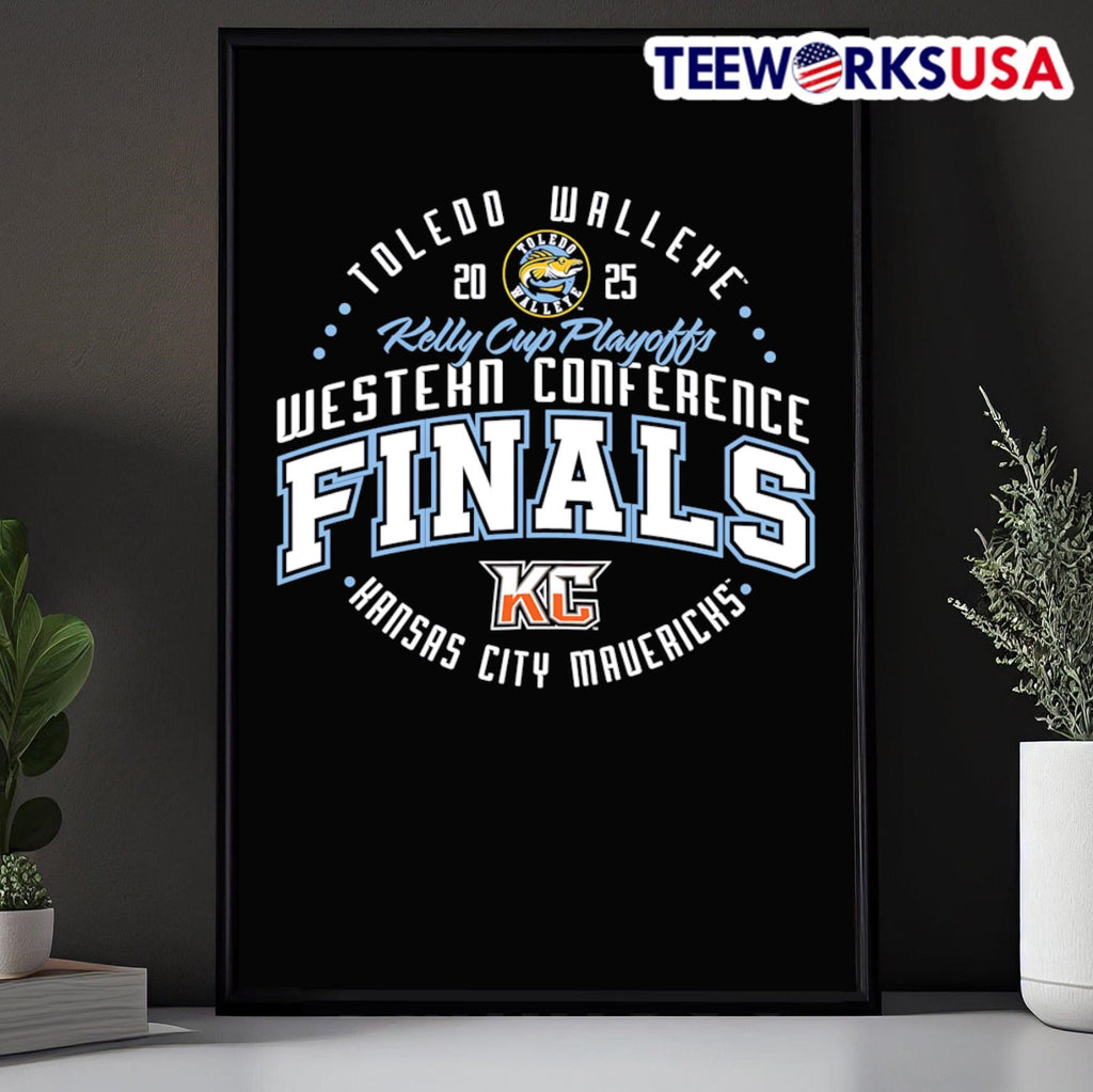 Toledo Walleye 2025 Western Conference Finals circle - Adult & Kids T-Shirts, Sweatshirts & Hoodies apparel design preview 5