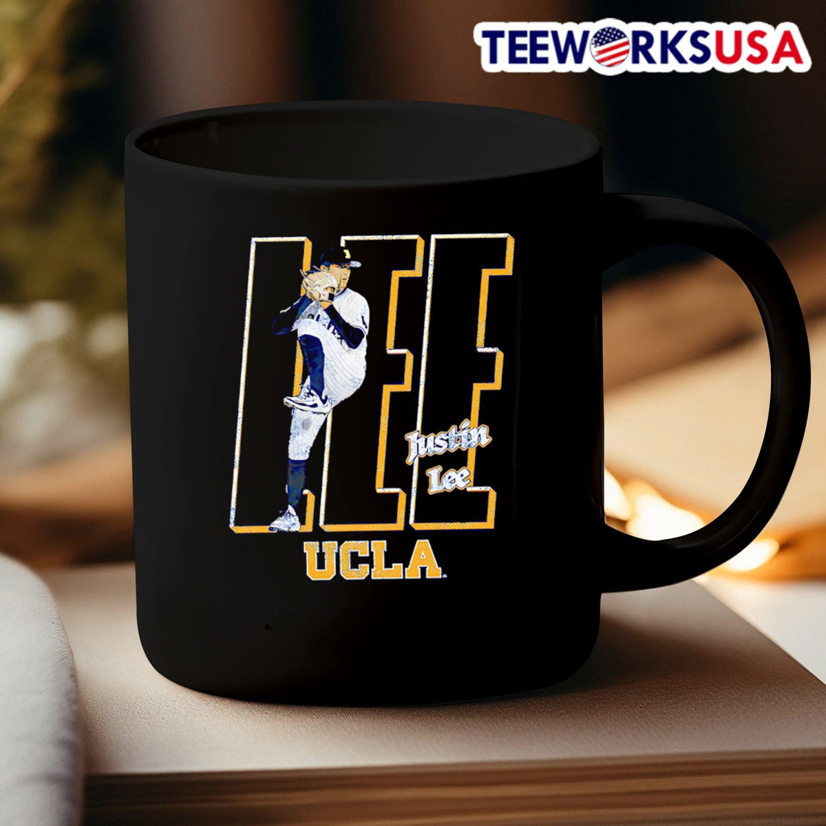 Justin Lee UCLA baseball illustrated - Adult & Kids T-Shirts, Sweatshirts & Hoodies apparel design preview 3