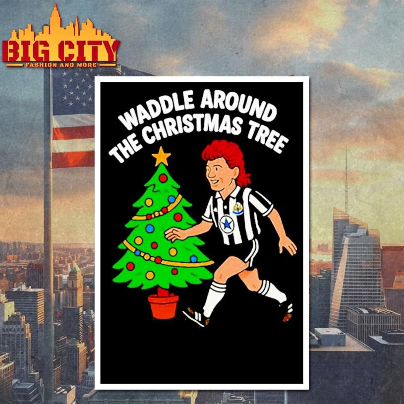 Waddle Around The Christmas Tree Newcastle - Adult & Kids T-Shirts, Sweatshirts & Hoodies apparel design preview 4
