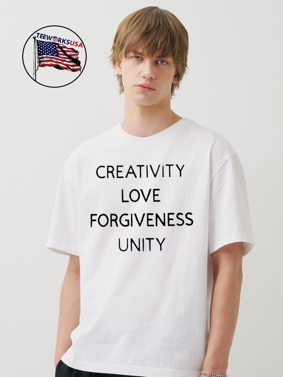 Creativity Love Forgiveness Unity - Adult & Kids T-Shirts, Sweatshirts & Hoodies apparel design preview 1