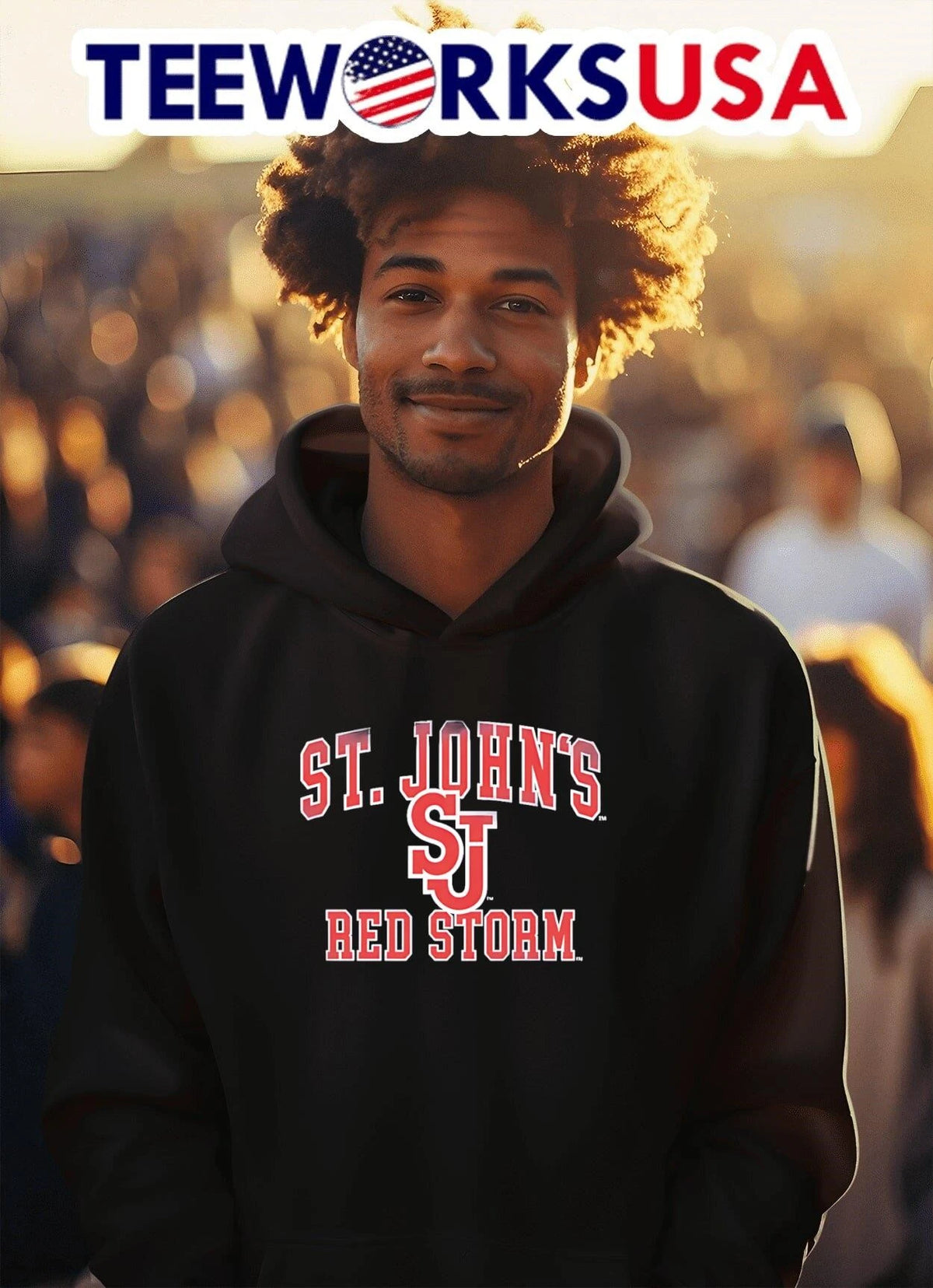 St. John's SJ Red Storm Slam - Adult & Kids T-Shirts, Sweatshirts & Hoodies apparel design preview 2