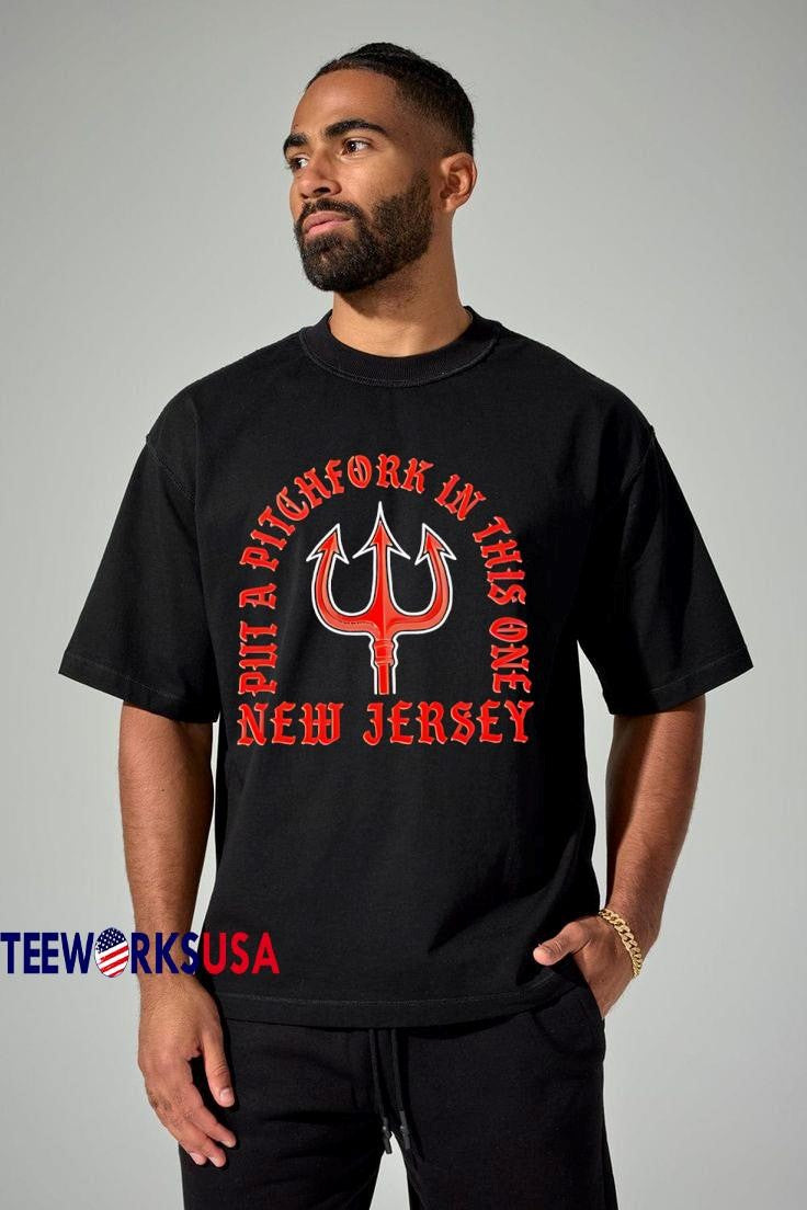 Put a pitchfork in this one new jersey logo - Adult & Kids T-Shirts, Sweatshirts & Hoodies apparel design preview 1
