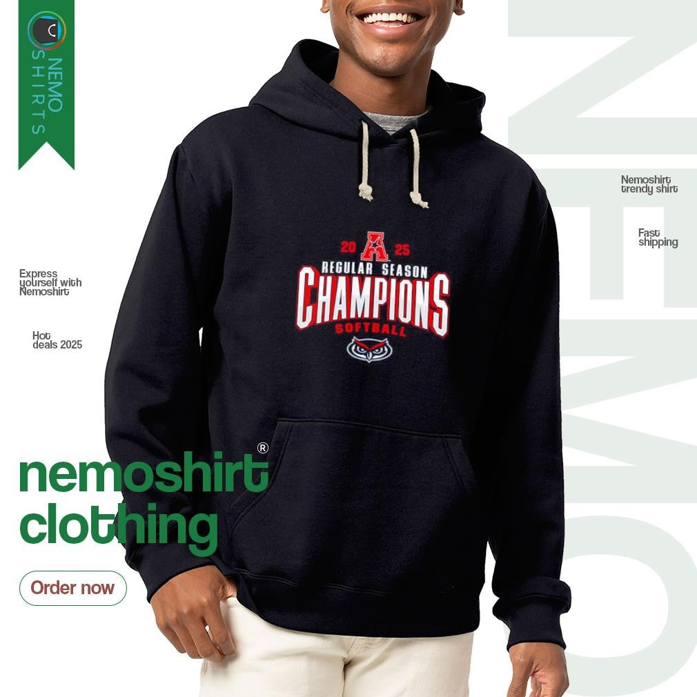 Florida Atlantic Owls 2025 AAC softball regular - Adult & Kids T-Shirts, Sweatshirts & Hoodies apparel design preview 2