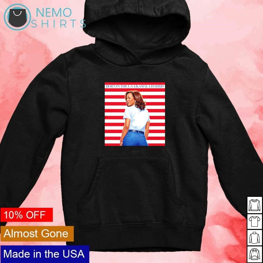 The boss born in USA Kamala Harris - Adult & Kids T-Shirts, Sweatshirts & Hoodies apparel design preview 2