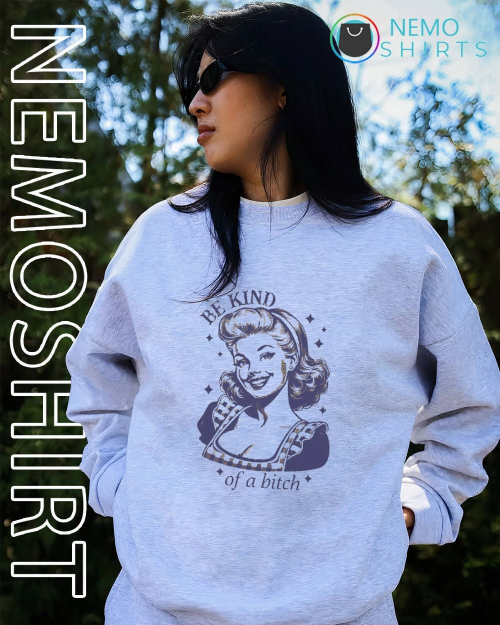 Be kind of a bitch - Adult & Kids T-Shirts, Sweatshirts & Hoodies apparel design preview 2