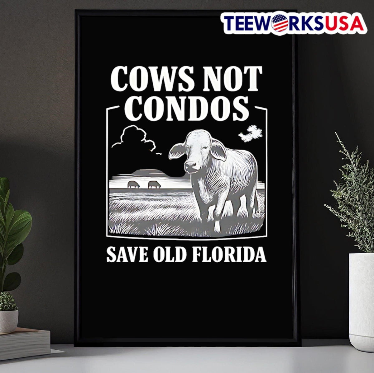 Cows not dondos save old Florida - Adult & Kids T-Shirts, Sweatshirts & Hoodies apparel design preview 5