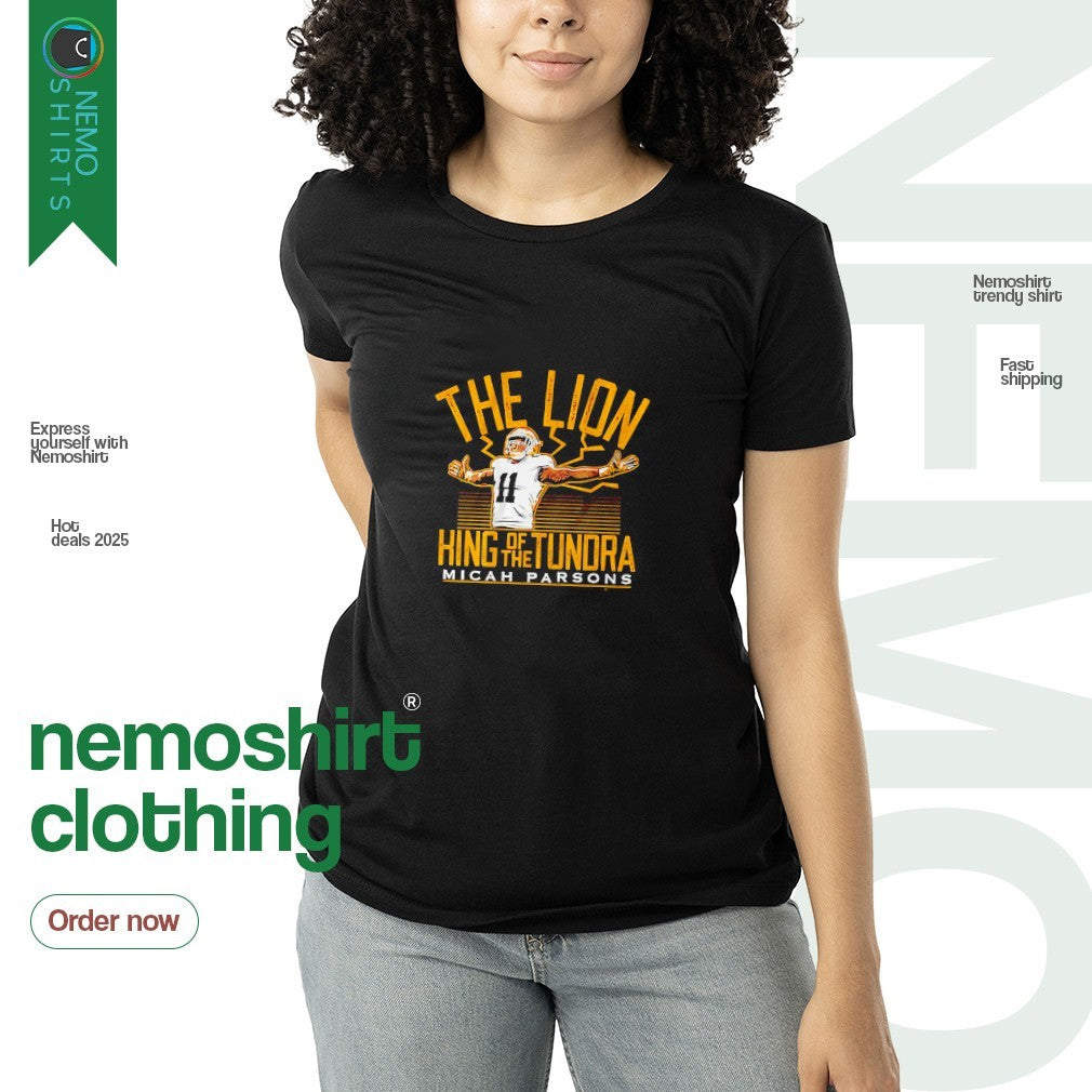 The lion King of Tundra Micah Parsons Green Bay - Adult & Kids T-Shirts, Sweatshirts & Hoodies apparel design preview 3