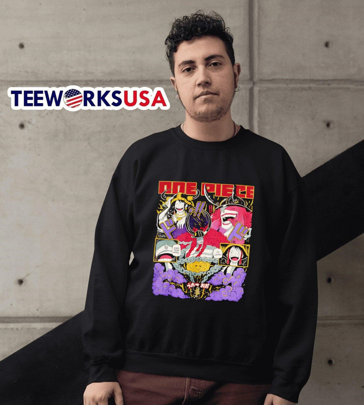 Luffy and Loki One Piece - Adult & Kids T-Shirts, Sweatshirts & Hoodies apparel design preview 6