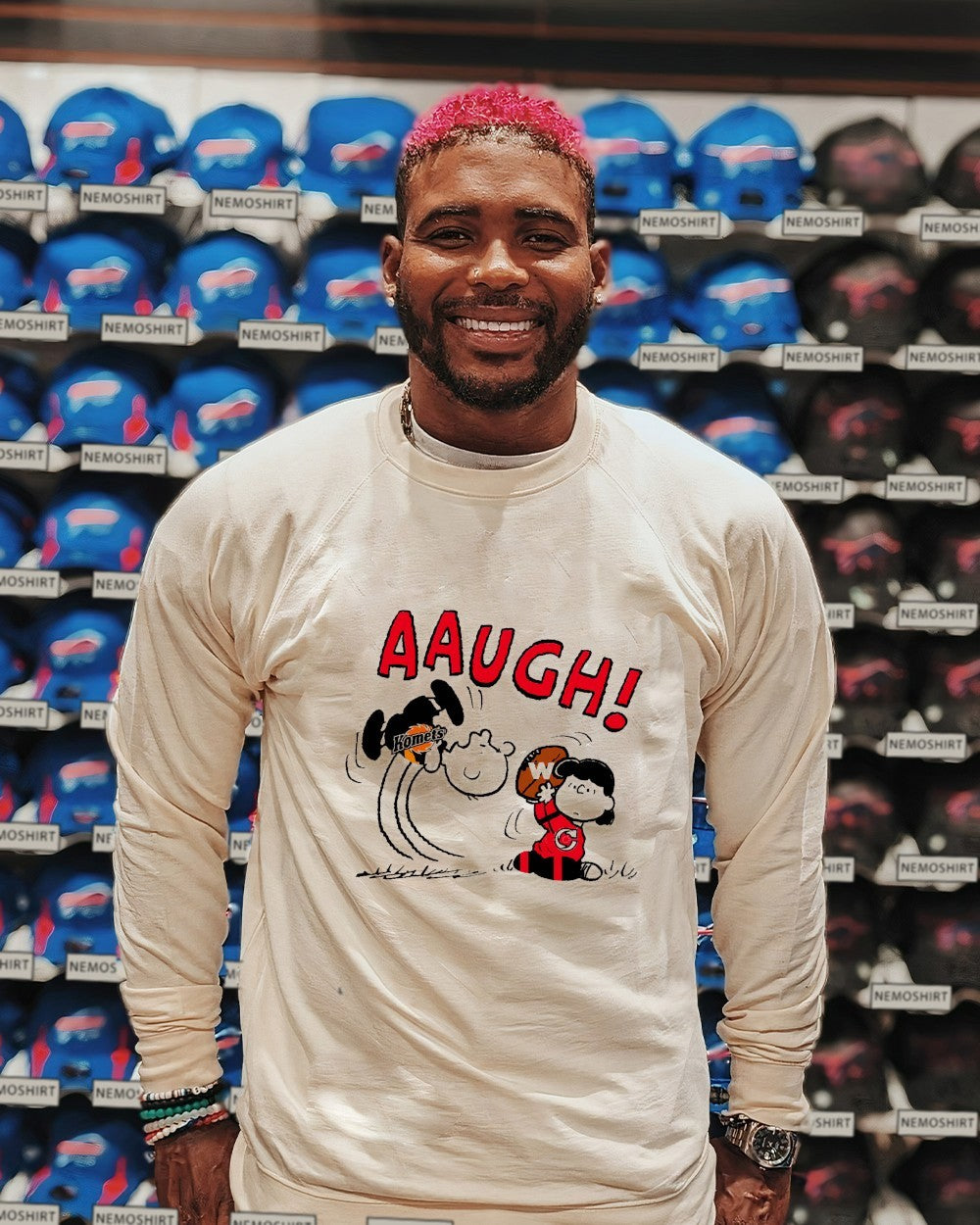 Charlie Brown and Lucy aaugh Cincinnati Cyclones - Adult & Kids T-Shirts, Sweatshirts & Hoodies apparel design preview 2