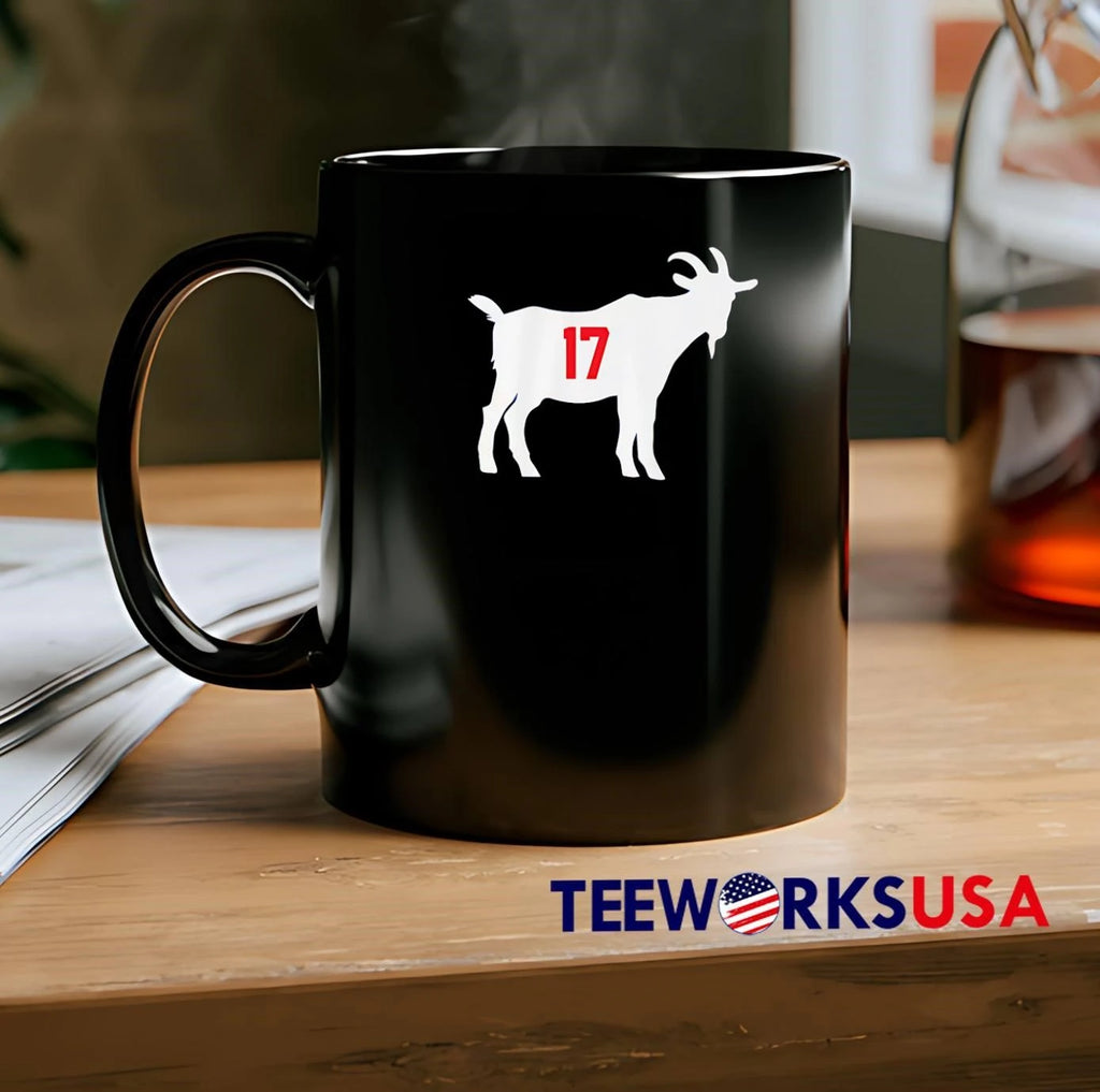 17 White Standing Billy Goat Silhouette Black - Adult & Kids T-Shirts, Sweatshirts & Hoodies apparel design preview 2
