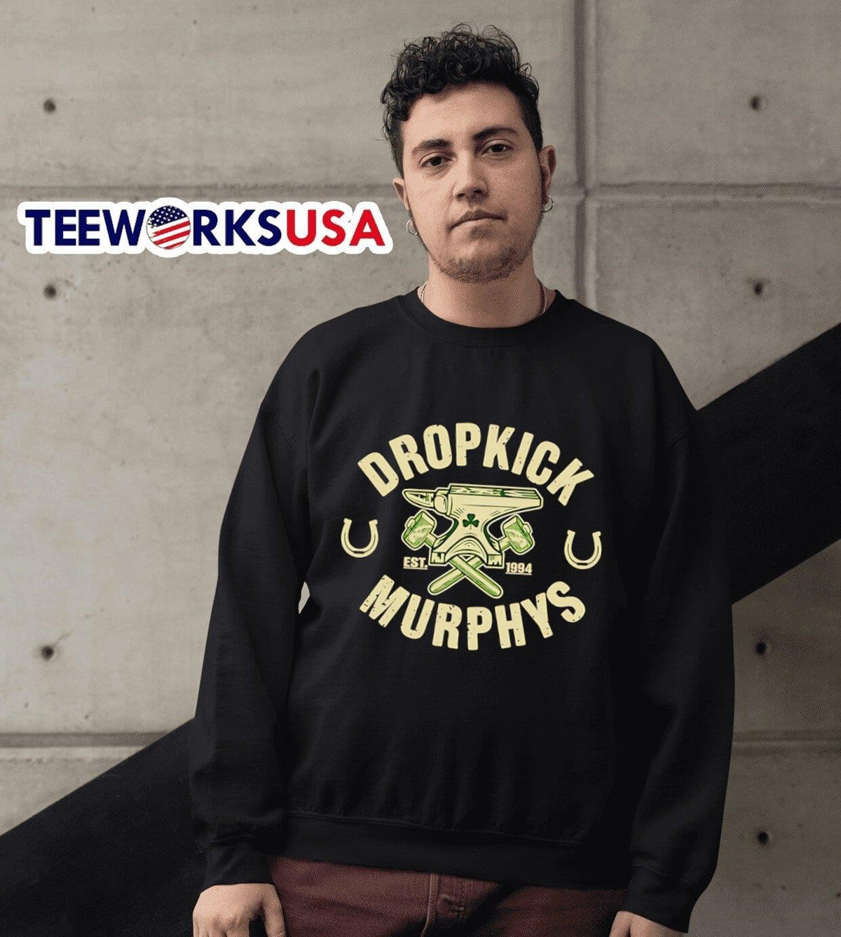 Dropkick Murphys Anvil Boston Celebration 2025 St. - Adult & Kids T-Shirts, Sweatshirts & Hoodies apparel design preview 6