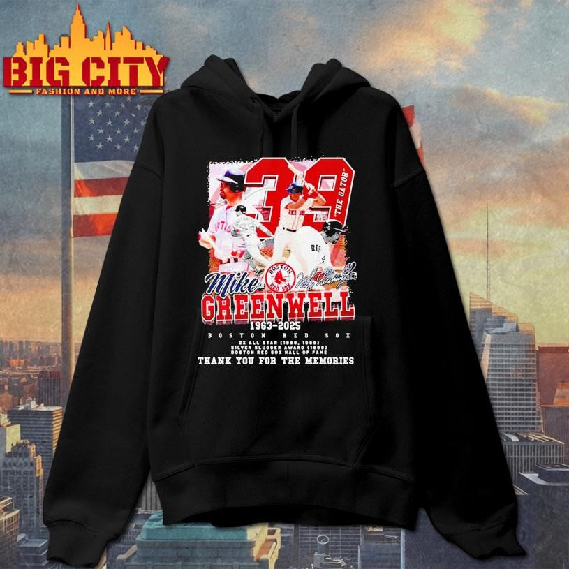 Mike Greenwell Boston Red Sox Legends 2025 New - Adult & Kids T-Shirts, Sweatshirts & Hoodies apparel design preview 2