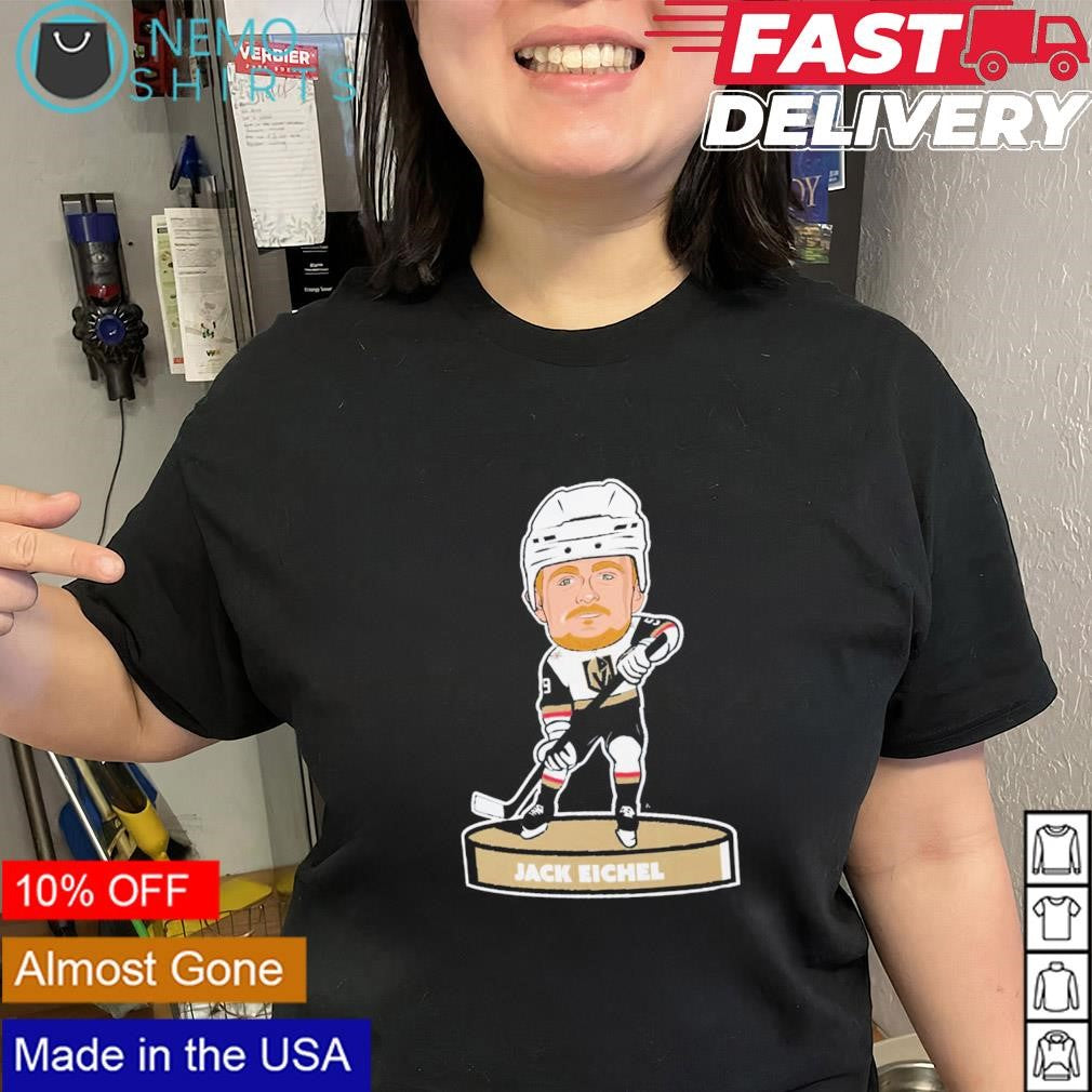 Jack Eichel Vegas Golden Knights player bobblehead - Adult & Kids T-Shirts, Sweatshirts & Hoodies apparel design preview 2
