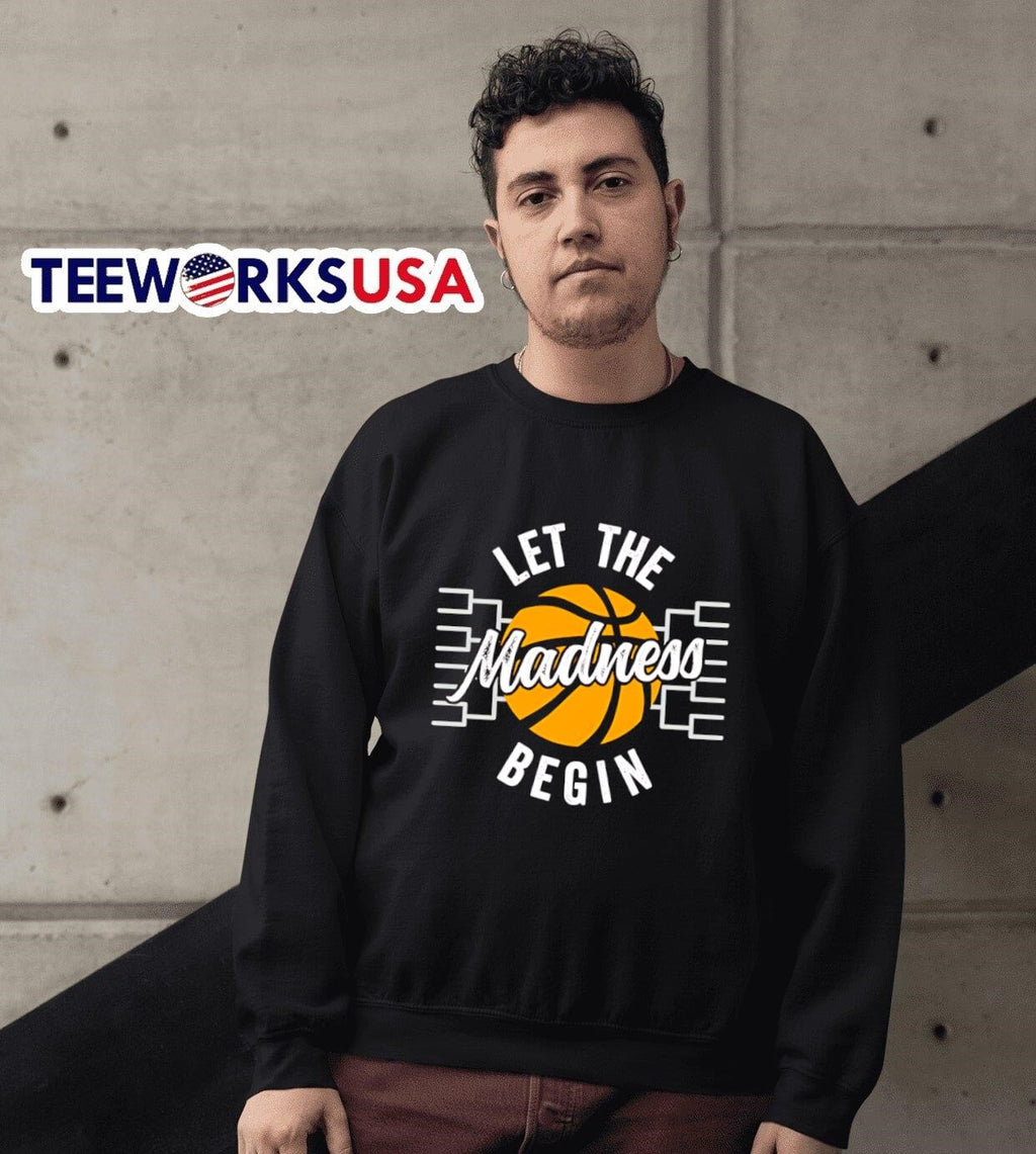 Let the Madness begin basketball March - Adult & Kids T-Shirts, Sweatshirts & Hoodies apparel design preview 6