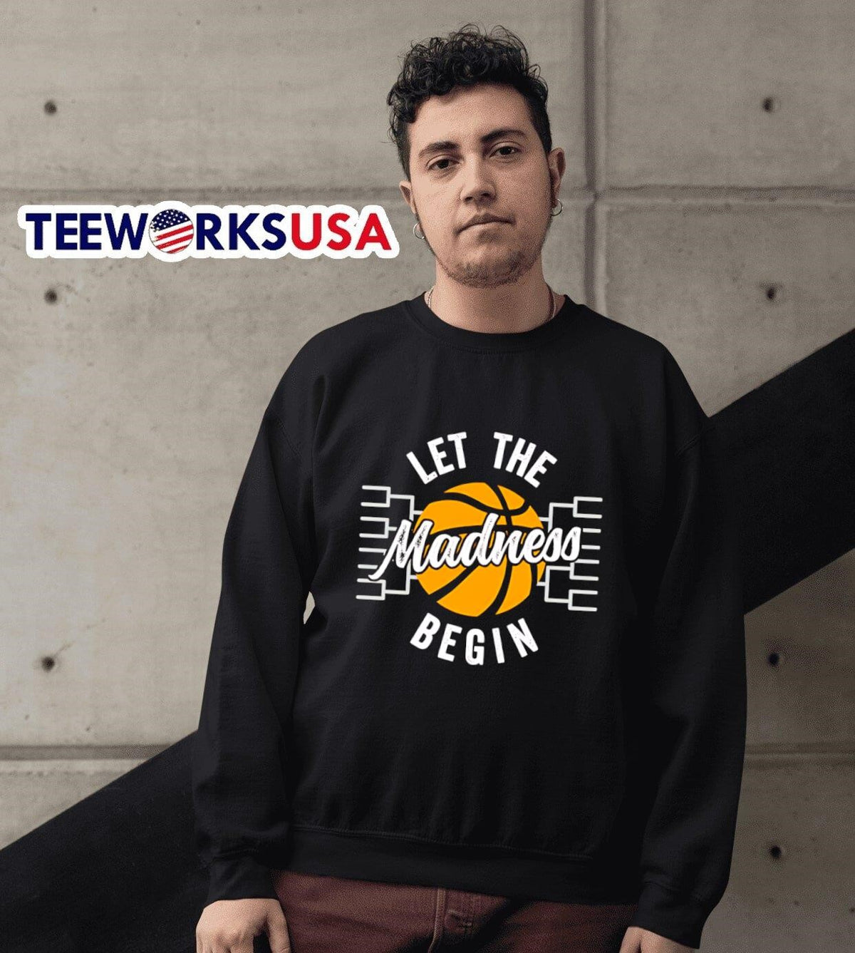 Let the Madness begin basketball March - Adult & Kids T-Shirts, Sweatshirts & Hoodies apparel design preview 6