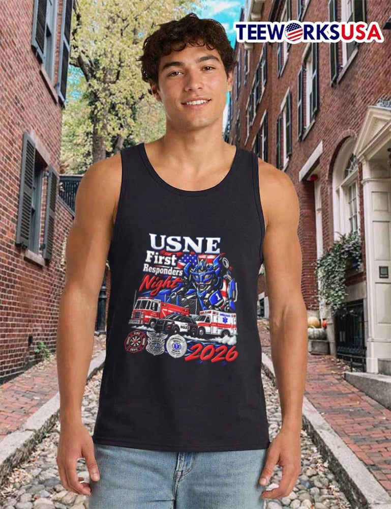 Usne First Responders Night 2026 Blue Robot Emergency - Adult & Kids T-Shirts, Sweatshirts & Hoodies apparel design preview 6