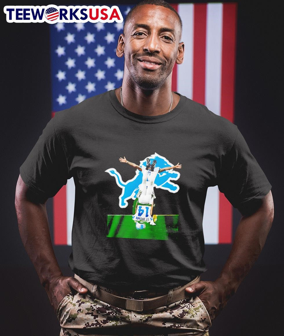 Amon-Ra St. Brown Detroit Lions headstand - Adult & Kids T-Shirts, Sweatshirts & Hoodies apparel design preview 1