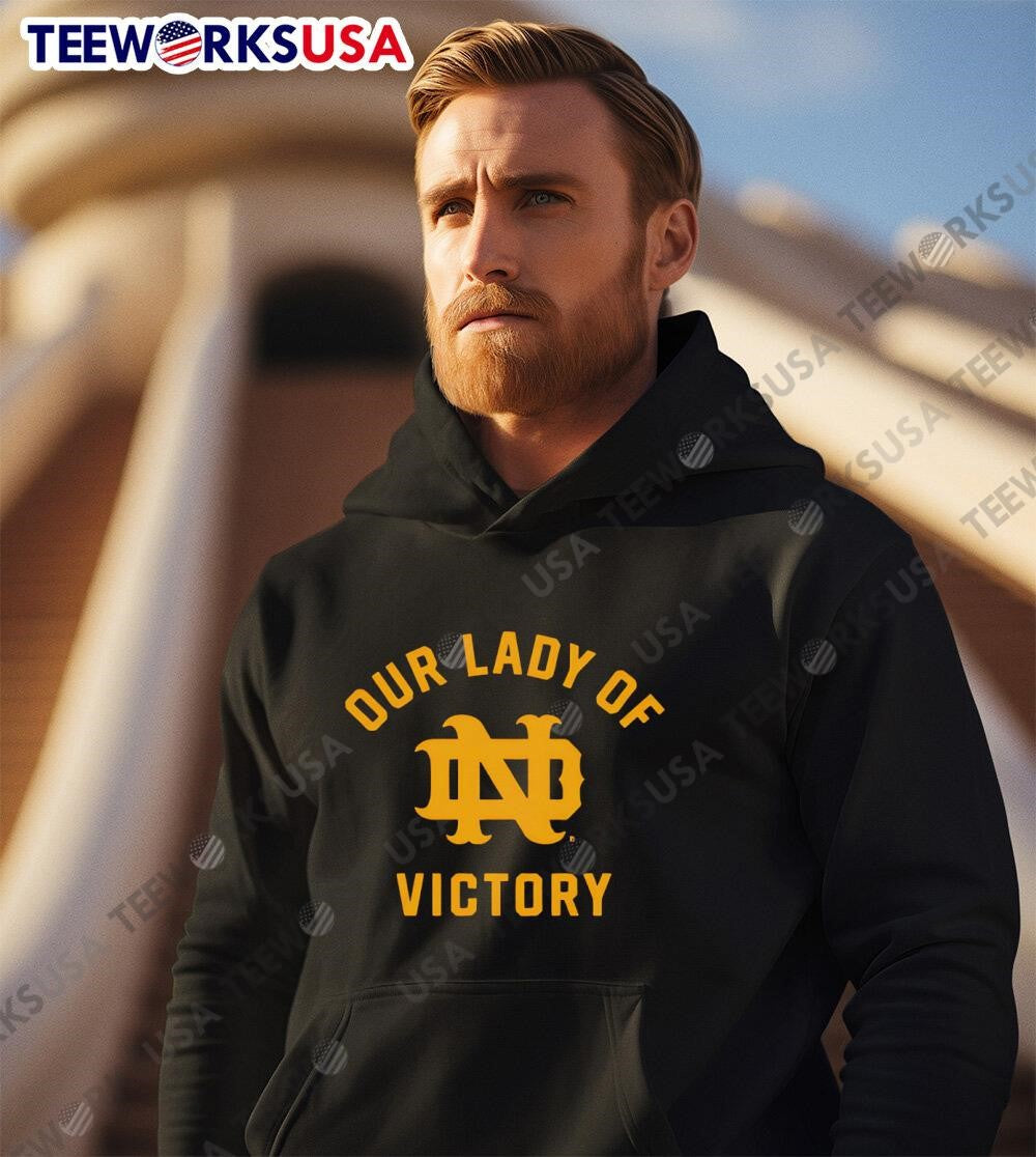 Notre Dame Our Lady Of Victory logo - Adult & Kids T-Shirts, Sweatshirts & Hoodies apparel design preview 3