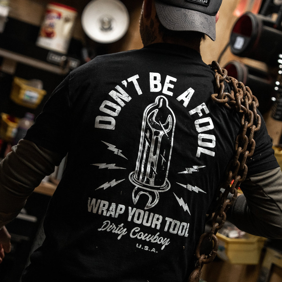 Don't Be a Fool. Wrap Your Tool Men's - Adult & Kids T-Shirts, Sweatshirts & Hoodies apparel design preview 7