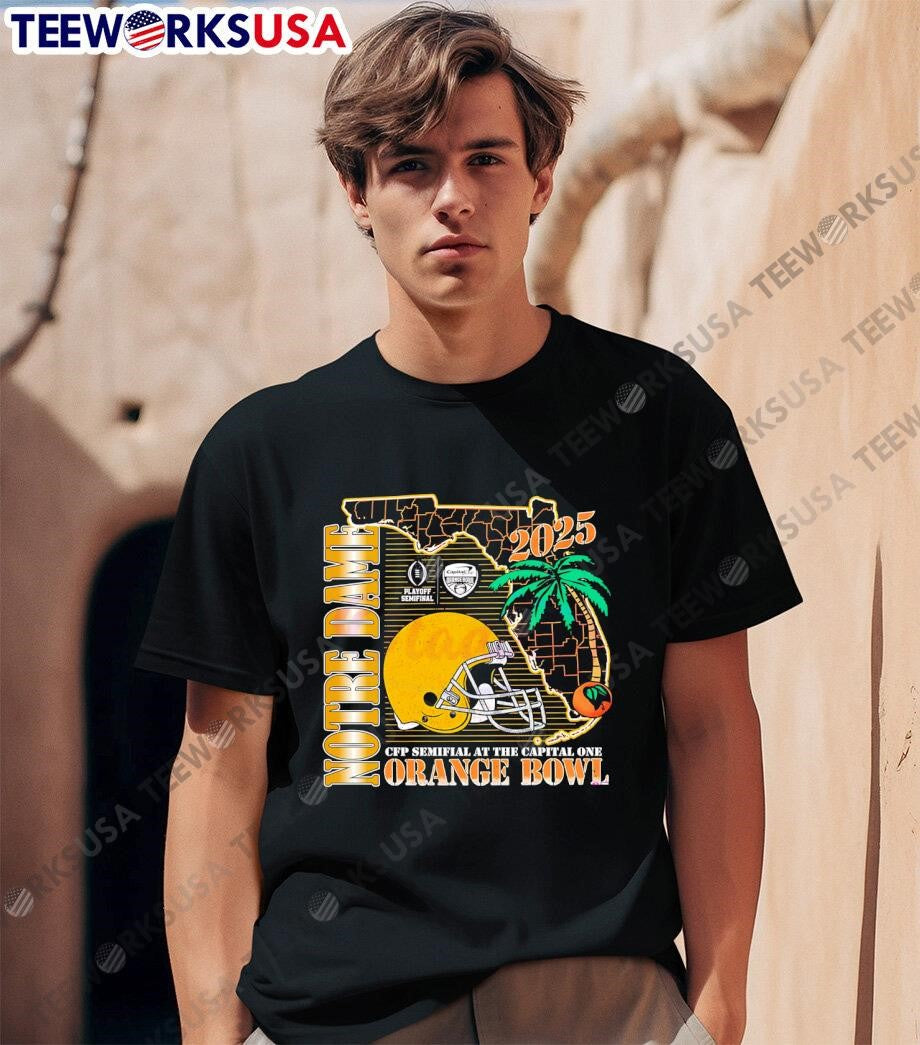 Notre Dame Fighting Irish Orange Bowl 2025 helmet - Adult & Kids T-Shirts, Sweatshirts & Hoodies apparel design preview 1