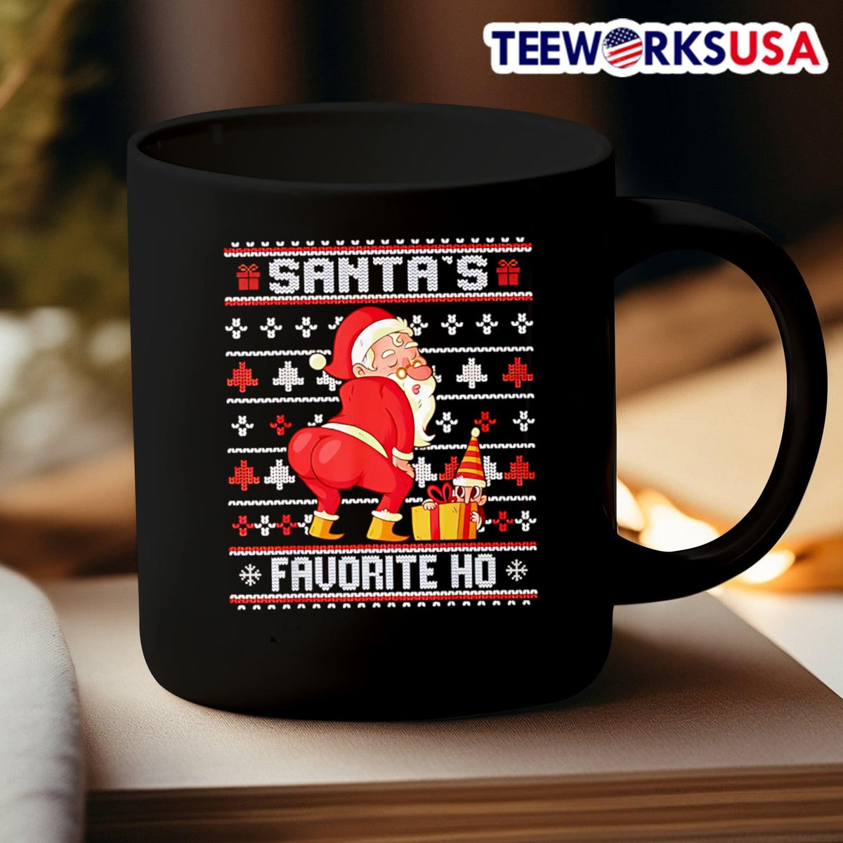Santa's Favorite Ho Twerking Santa - Adult & Kids T-Shirts, Sweatshirts & Hoodies apparel design preview 3