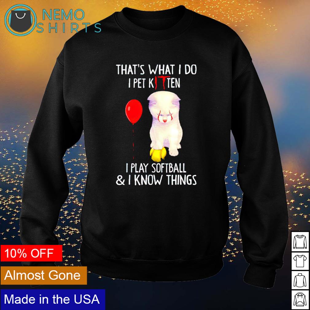 Pennywise Cat that's what I do pet kitten play - Adult & Kids T-Shirts, Sweatshirts & Hoodies apparel design preview 4
