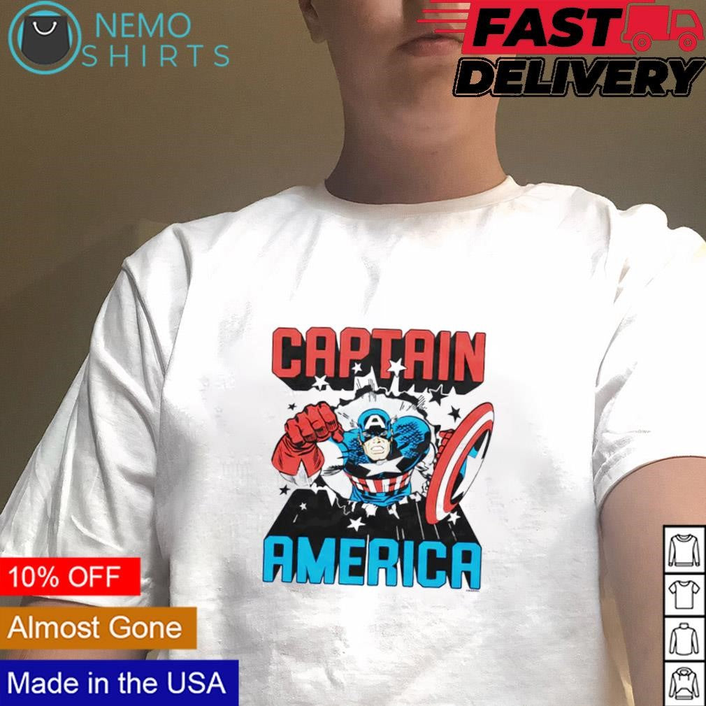 Captain America bustin' through - Adult & Kids T-Shirts, Sweatshirts & Hoodies apparel design preview 4