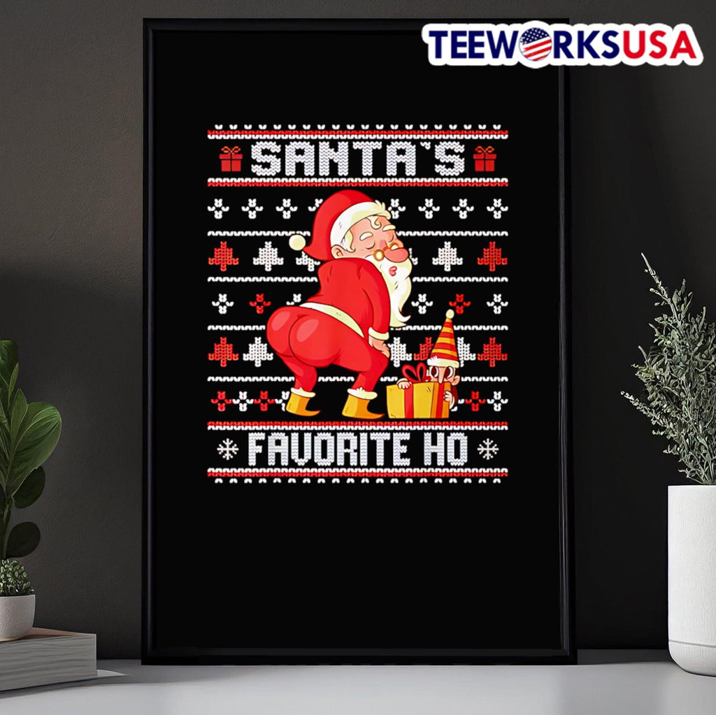 Santa's Favorite Ho Twerking Santa - Adult & Kids T-Shirts, Sweatshirts & Hoodies apparel design preview 5