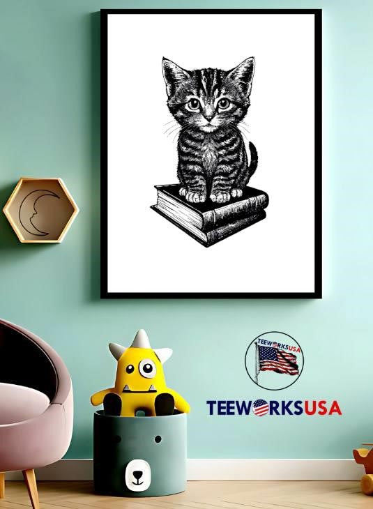 Just One More Chapter Cat - Adult & Kids T-Shirts, Sweatshirts & Hoodies apparel design preview 3