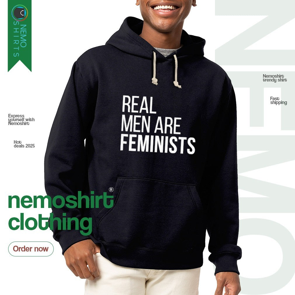 Real men are feminists - Adult & Kids T-Shirts, Sweatshirts & Hoodies apparel design preview 2
