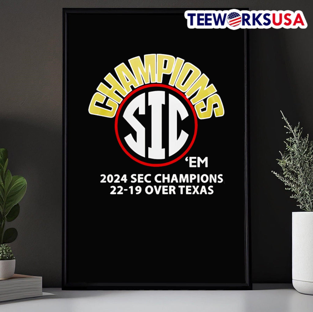 Georgia Bulldogs Sic 'em Champions SEC 2024 - Adult & Kids T-Shirts, Sweatshirts & Hoodies apparel design preview 5