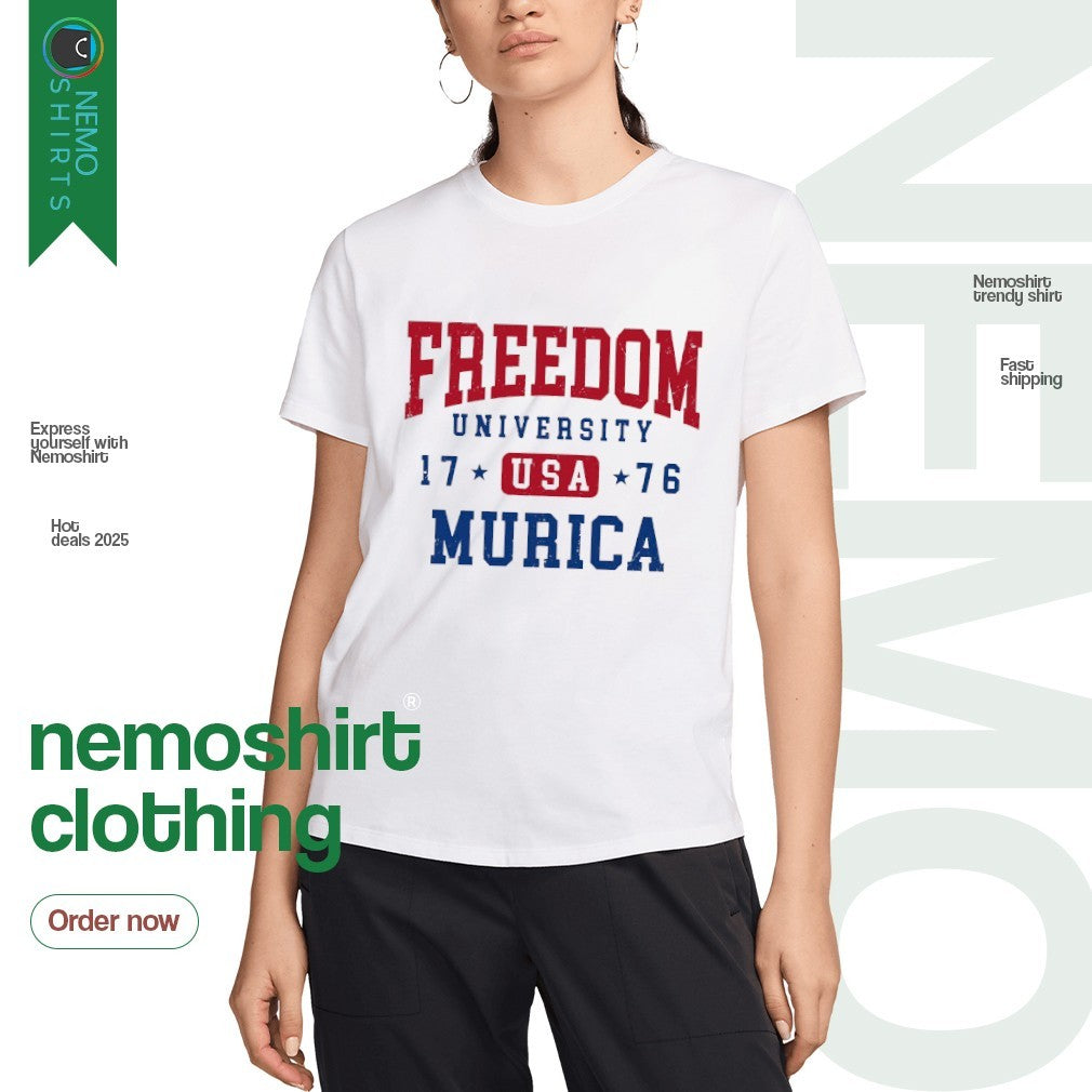 Freedom university USA murica 1776 - Adult & Kids T-Shirts, Sweatshirts & Hoodies apparel design preview 3