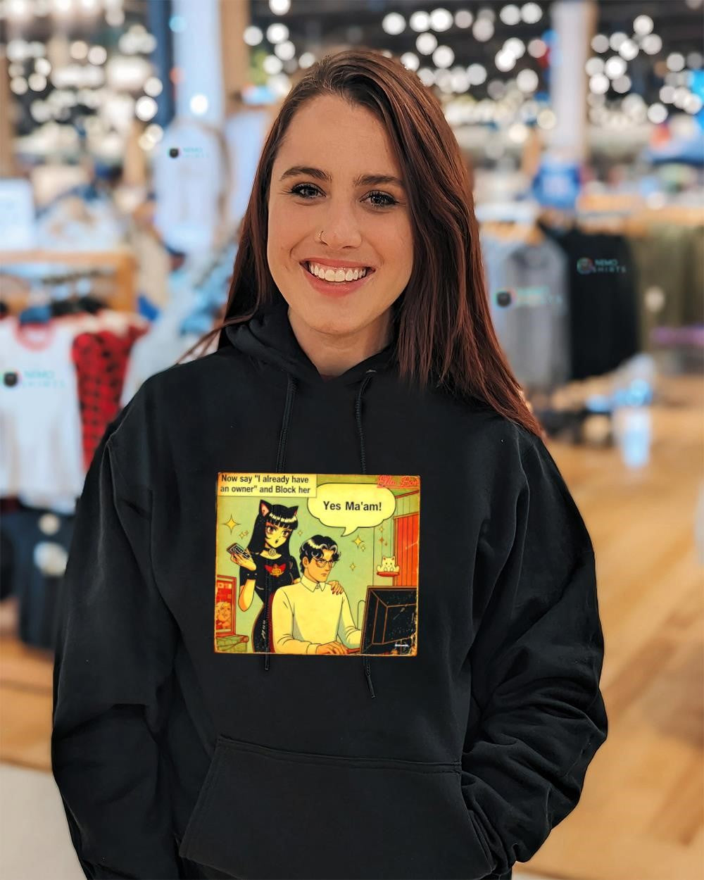 Retro Now Say I Already Have an Owner and Block Her - Adult & Kids T-Shirts, Sweatshirts & Hoodies apparel design preview 3