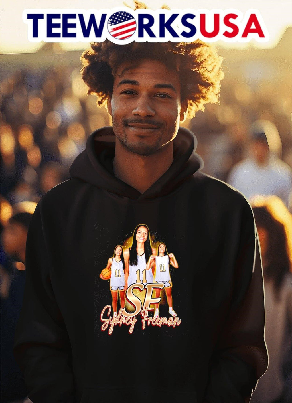 Dayton Flyers Sydney Freeman 11 - Adult & Kids T-Shirts, Sweatshirts & Hoodies apparel design preview 2