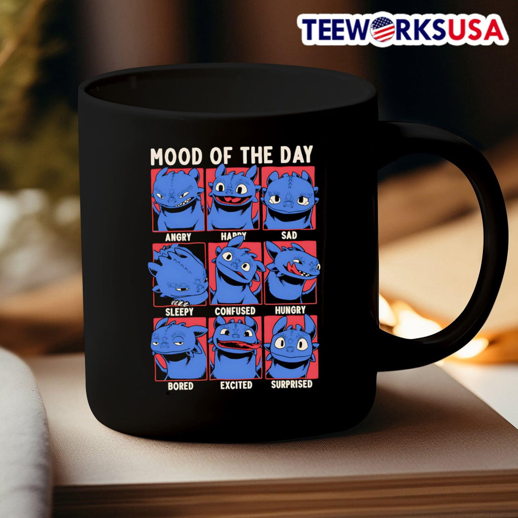Viking Dragon mood of the day Night Fury - Adult & Kids T-Shirts, Sweatshirts & Hoodies apparel design preview 3